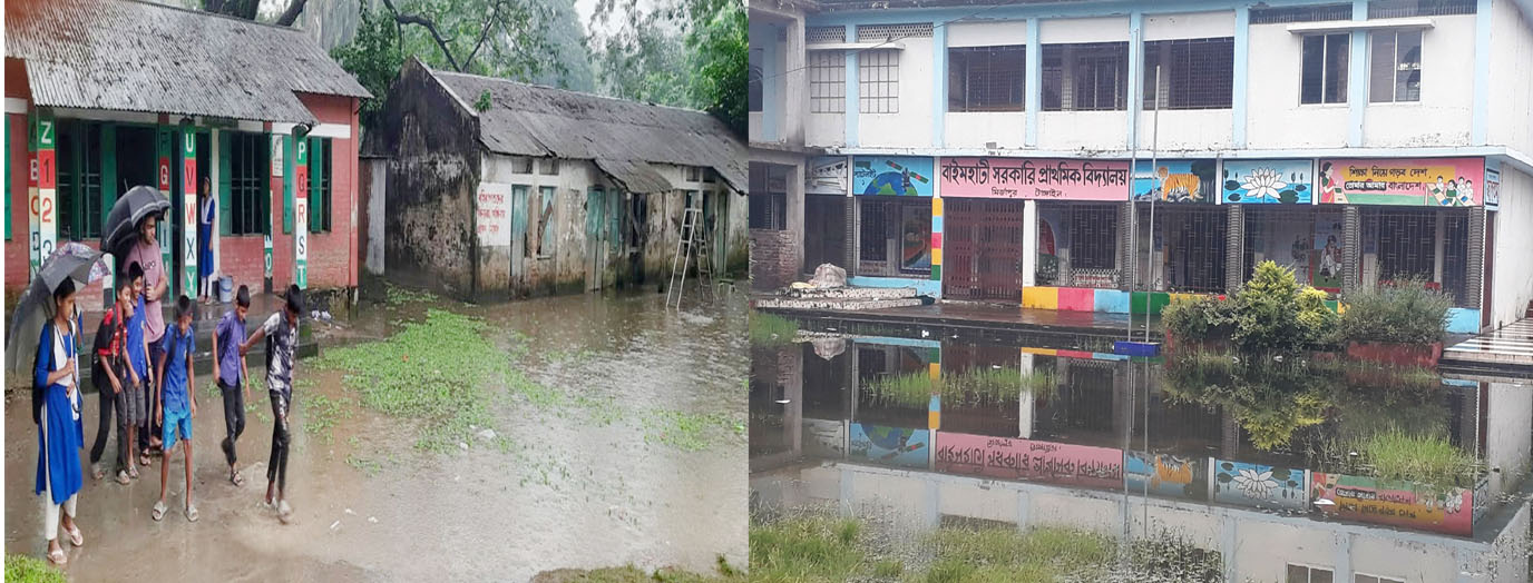 মির্জাপুরে দুইটি সরকারী প্রাথমিক বিদ্যালয়ে জলাবদ্ধতা, বিপাকে ৮০০ শতাধিক শিক্ষার্থী