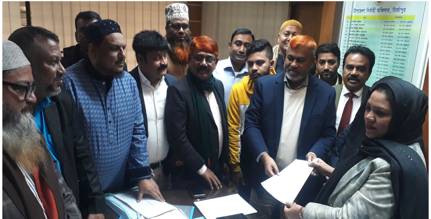 মির্জাপুরে বিএনপি জামায়াত ও গণঅধিকার পরিষদসহ ৬ প্রার্থীর মনোনয়নপত্র দাখিল